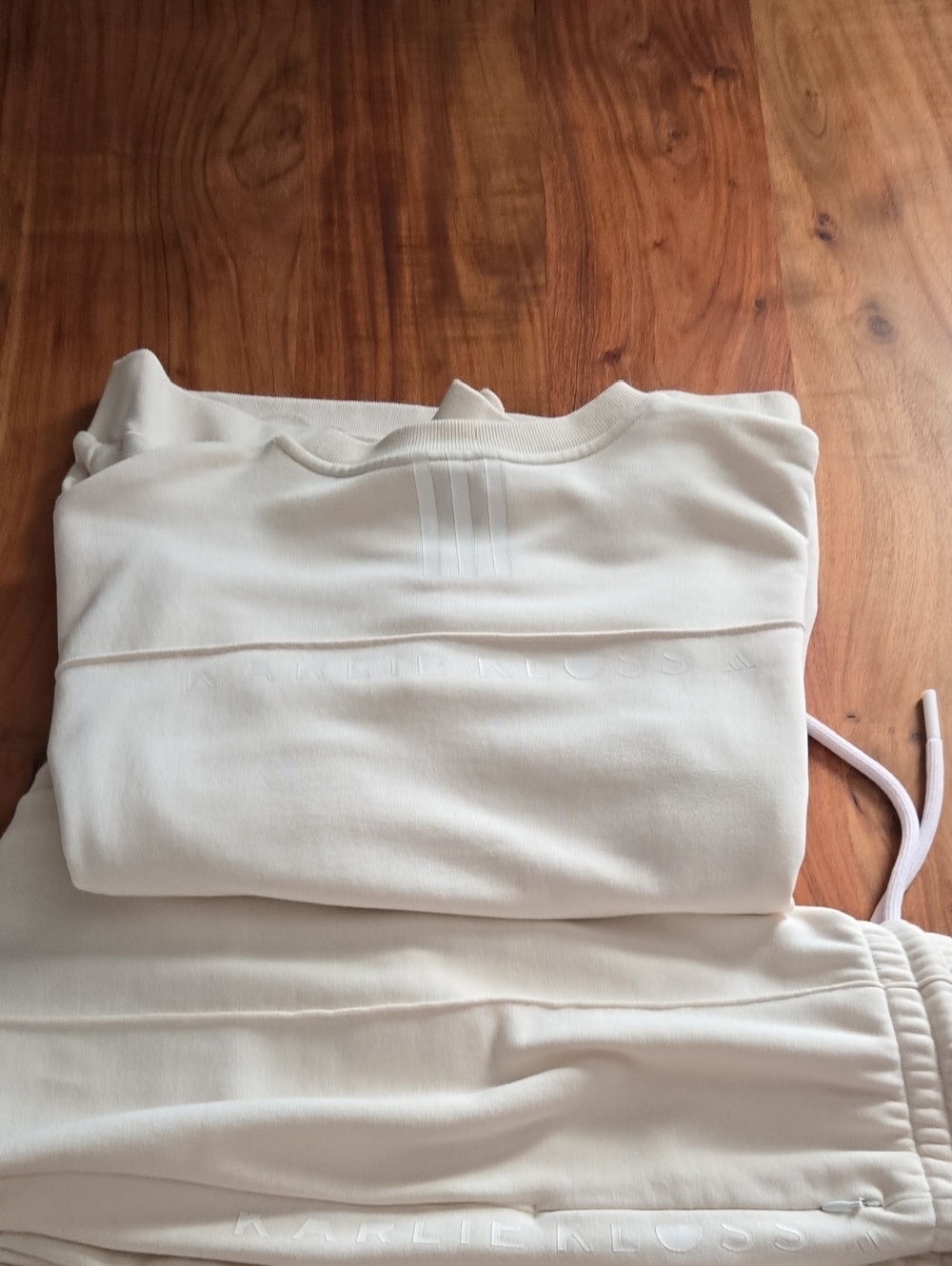 adidas Cream Karlie Kloss Sweatshirt Tag Detail